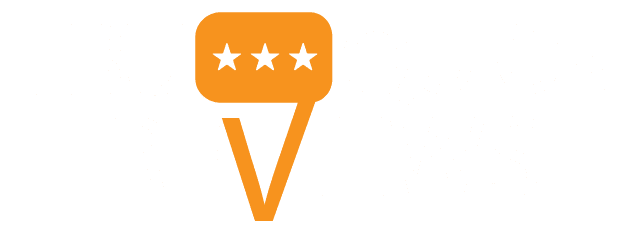 tru quick reviews logo with orange speech bubble and stars